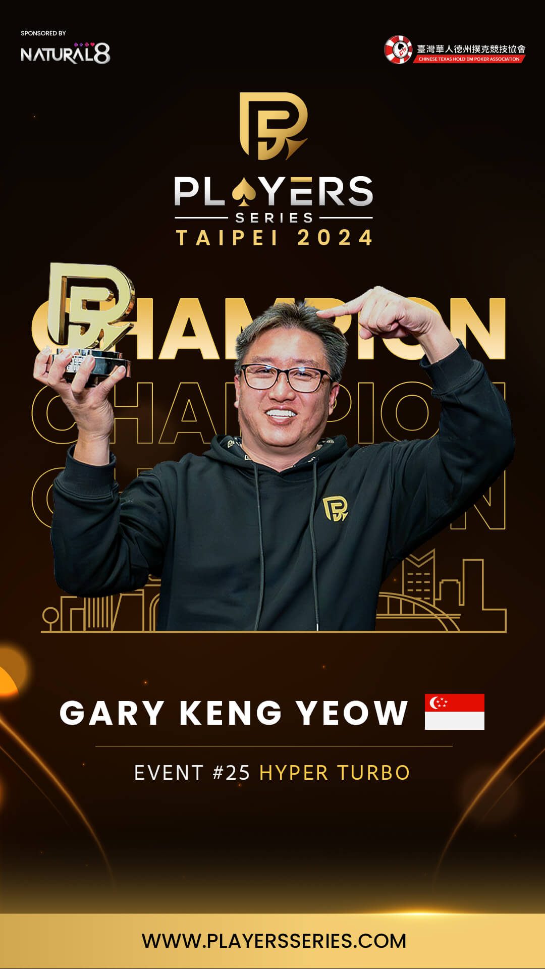 Gary Yeow, champion